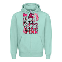 Seafoam in october we wear pink Zipper Hoodie - LillyAllenDesigns