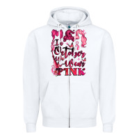 White in october we wear pink Zipper Hoodie - LillyAllenDesigns