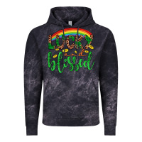 Cloud Black Western St. Patrick's Rainbow Lucky And Blessed Vintage Hoodie - Artiststas