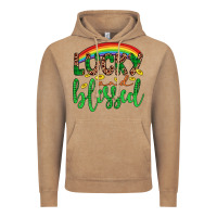 Vintage Coffee Western St. Patrick's Rainbow Lucky And Blessed Vintage Hoodie - Artiststas