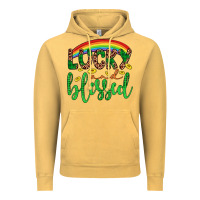 Vintage Mustard Western St. Patrick's Rainbow Lucky And Blessed Vintage Hoodie - Artiststas