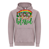 Vintage Zinc Western St. Patrick's Rainbow Lucky And Blessed Vintage Hoodie - Artiststas