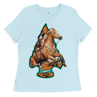 Baby Blue arrowhead horse, Ladies Tee - RanaPortraitStore
