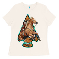 Bone arrowhead horse, Ladies Tee - RanaPortraitStore