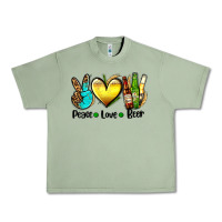 Oil Green peace love beer Urban Heavy Tee - AdoDesignShop