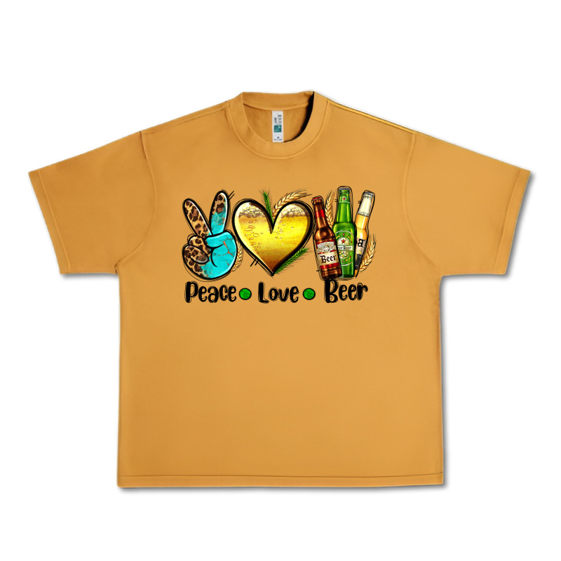 Peace Love Beer Urban Heavy Tee by AdoDesignShop | Teevron