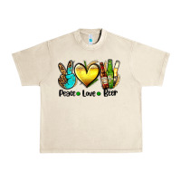 Sandshell peace love beer Urban Heavy Tee - AdoDesignShop