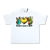 White peace love beer Urban Heavy Tee - AdoDesignShop