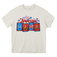 Cream American mama Heavy Core Tee - Neo Western