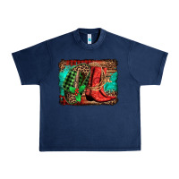 Navy country boots Christmas Urban Heavy Tee - Jasminsmagicworld