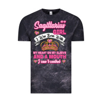 Cloud Black As A Sagittarius Girl I Was Born With My Heart On My Sleeve And  Mouth Vintage Tee - Jasminsmagicworld