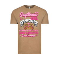 Vintage Coffee As A Sagittarius Girl I Was Born With My Heart On My Sleeve And  Mouth Vintage Tee - Jasminsmagicworld