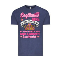 Vintage Denim As A Sagittarius Girl I Was Born With My Heart On My Sleeve And  Mouth Vintage Tee - Jasminsmagicworld