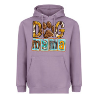 Lavender Dog Mama with Paw Heavyweight Hoodie - texasbilliewilder