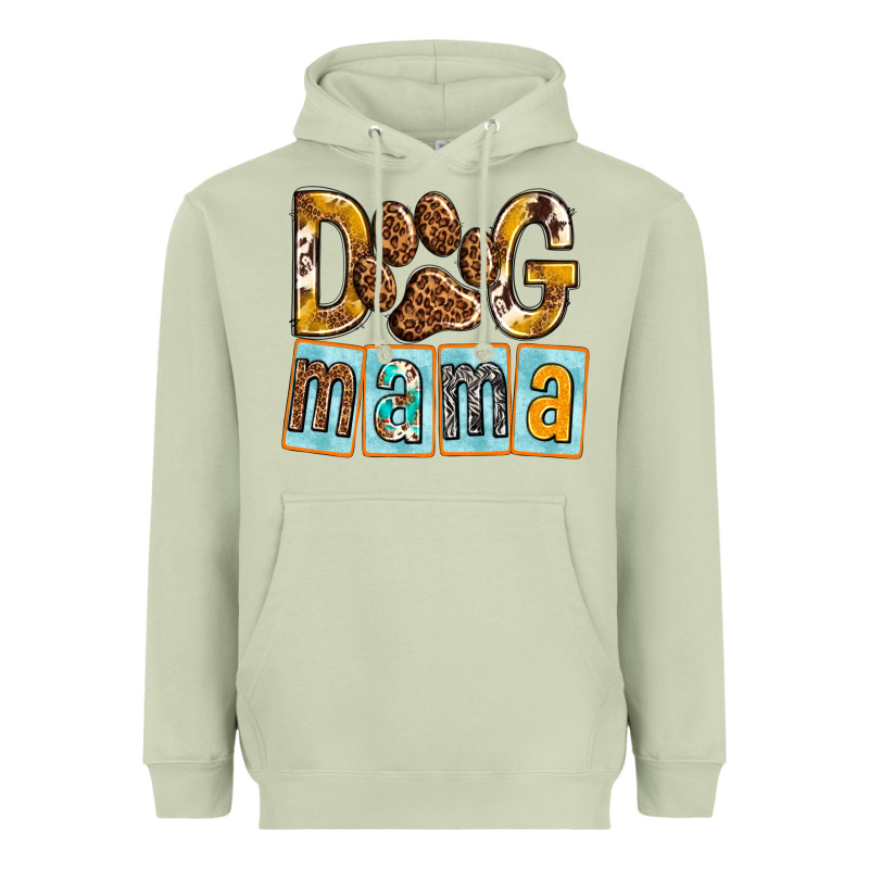 Dog Mama With Paw Heavyweight Hoodie by texasbilliewilder | Teevron