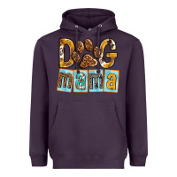 Plum Dog Mama with Paw Heavyweight Hoodie - texasbilliewilder