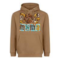 Toasted Coconut Dog Mama with Paw Heavyweight Hoodie - texasbilliewilder