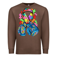 Chestnut autism awareness with boxing gloves Premium Sweatshirt - NancyCooperArtShop