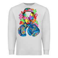 Dove Grey autism awareness with boxing gloves Premium Sweatshirt - NancyCooperArtShop