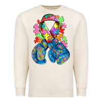 Sandshell autism awareness with boxing gloves Premium Sweatshirt - NancyCooperArtShop
