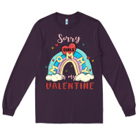 Plum sorry girls mommy is valentine Long Sleeve Tee - MaliasSmallBusiness