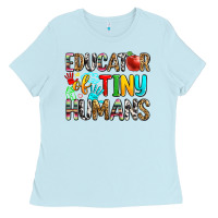 Baby Blue educator of tiny humans Ladies Tee - Zillion Design Studio