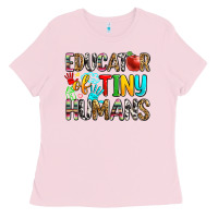 Bubblegum Pink educator of tiny humans Ladies Tee - Zillion Design Studio