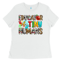 White educator of tiny humans Ladies Tee - Zillion Design Studio