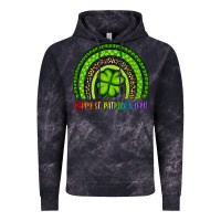 Cloud Black Happy St. Patrick's Day Shamrock Rainbow Vintage Hoodie - Artiststas