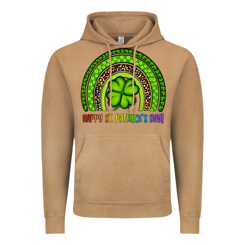 Happy St. Patrick's Day Shamrock Rainbow Vintage Hoodie by Artiststas | Teevron