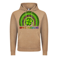 Vintage Coffee Happy St. Patrick's Day Shamrock Rainbow Vintage Hoodie - Artiststas