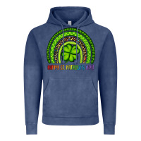 Vintage Denim Happy St. Patrick's Day Shamrock Rainbow Vintage Hoodie - Artiststas