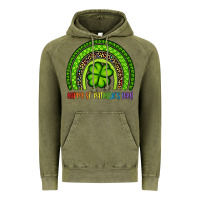 Vintage Olive Happy St. Patrick's Day Shamrock Rainbow Vintage Hoodie - Artiststas