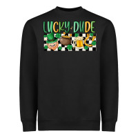 Black lucky dude Heavyweight Sweatshirt - MaliasSmallBusiness