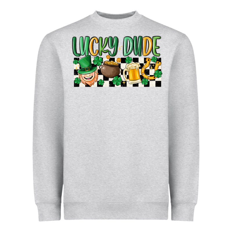 Lucky Dude Heavyweight Sweatshirt by MaliasSmallBusiness | Teevron