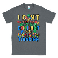 Charcoal Heather dont speak much because im brilliant Classic Tee - MaliasSmallBusiness
