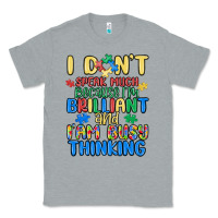 Heather Grey dont speak much because im brilliant Classic Tee - MaliasSmallBusiness
