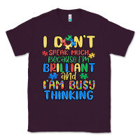 Plum dont speak much because im brilliant Classic Tee - MaliasSmallBusiness