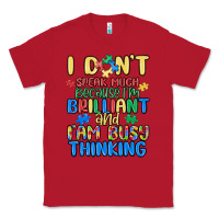 Red dont speak much because im brilliant Classic Tee - MaliasSmallBusiness
