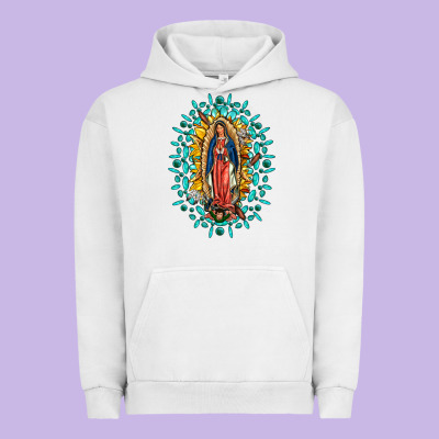 Our Lady Of Guadalupe Gemstone Sunflowers Urban Hoodie Designed By Fadigitalartstudio