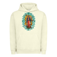 Pigment Pistachio Our Lady Of Guadalupe Gemstone Sunflowers Urban Hoodie - FaDigitalArtStudio