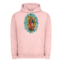 Pigment Salmon Our Lady Of Guadalupe Gemstone Sunflowers Urban Hoodie - FaDigitalArtStudio