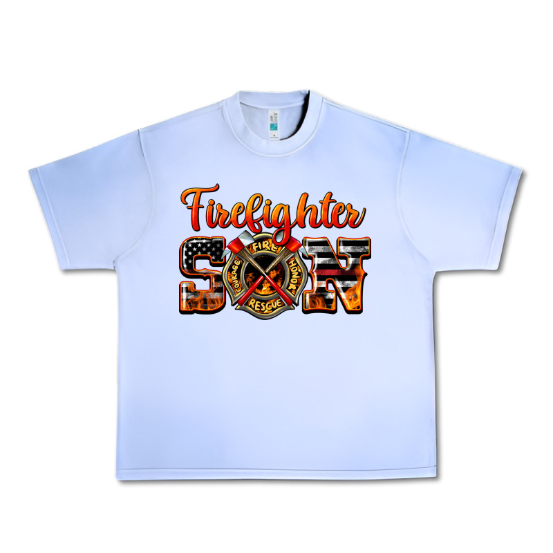 American Flag Firefighter Son Urban Heavy Tee by LillyAllenDesigns | Teevron