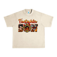 Sandshell American Flag Firefighter Son Urban Heavy Tee - LillyAllenDesigns