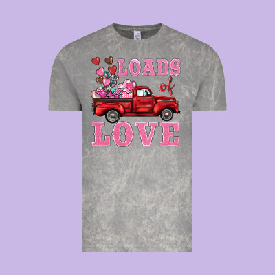 Loads Of Love Truck Vintage Tee Designed By Barkaloodesign