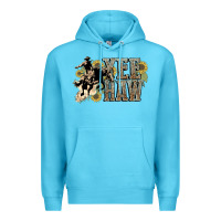 Ocean Blue Yee haw Cowboy western Premium Hoodie - HowdyJamesFarm