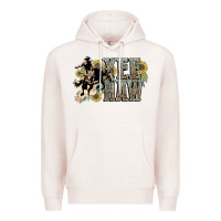 Pale Pink Yee haw Cowboy western Premium Hoodie - HowdyJamesFarm