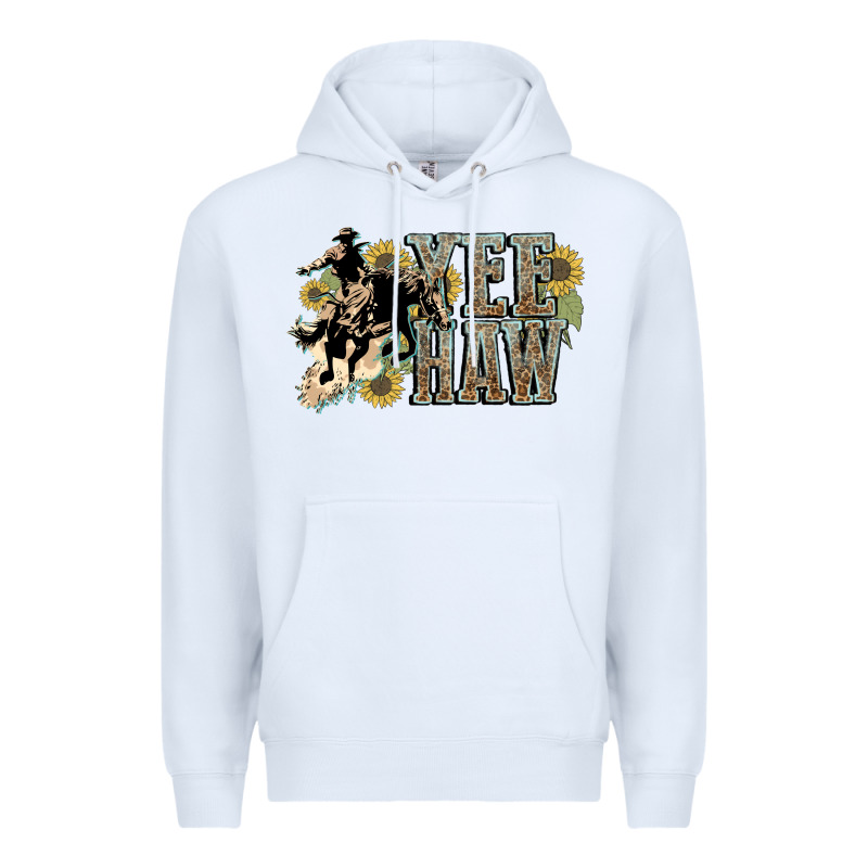 Yee Haw Cowboy Western Premium Hoodie by HowdyJamesFarm | Teevron