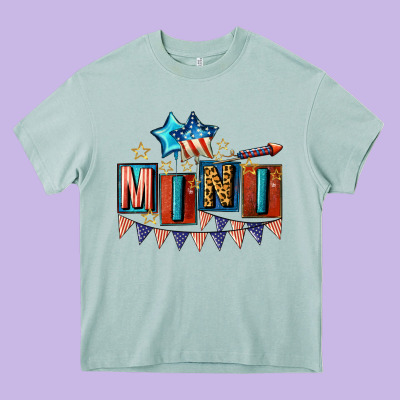 American Mini 4th Of July Heavy Core Tee Designed By Cowgirlartshop