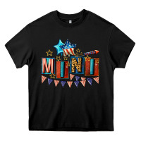 Black American Mini 4th of july Heavy Core Tee - CowGirlArtShop